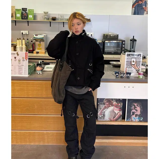 下层基础 斜纹立领舒适百搭休闲长袖夹克外套 男女同款