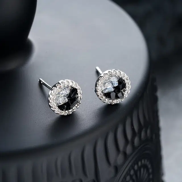 清脆小溪 超闪 流行个性独特设计感 痞帅潮酷时尚气质百搭简约高级感 锆石 耳钉 男款