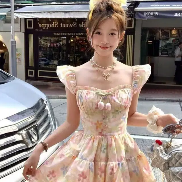 望莱仕 简约潮流舒适短袖多巴胺连衣裙 女款