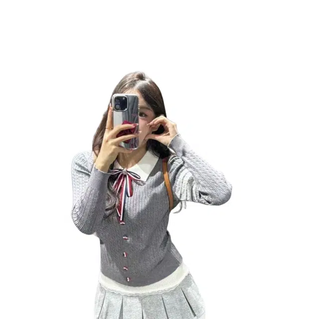 望莱仕 韩系学院秋季减龄辣妹长袖针织衫高腰半身裙名媛气质上衣裙装套装 女款