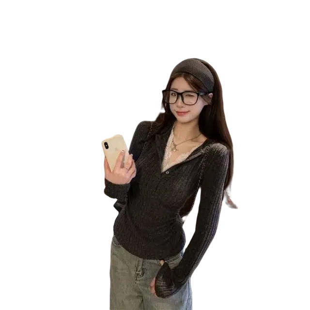 望莱仕 合身适中时尚长袖针织衫 女款