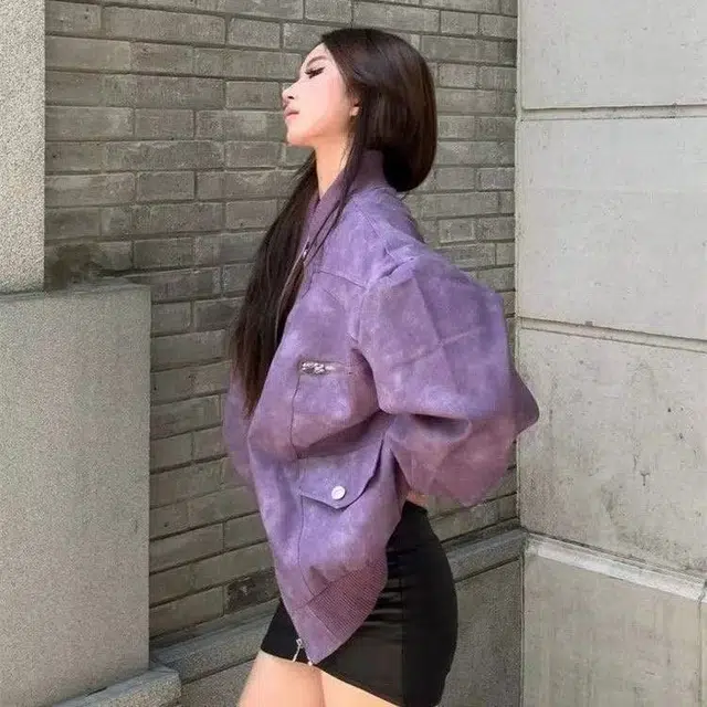望莱仕 美式复古小众皮衣飞行员棒球通勤秋冬季百搭机车短款外套夹克 男女同款