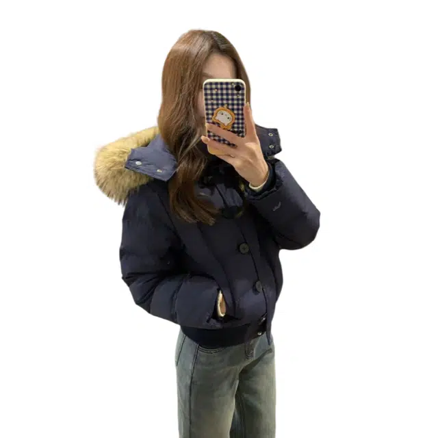 望莱仕 美式高级感连帽毛领外套女冬季设计感加厚短款棉衣棉袄棉服 女款