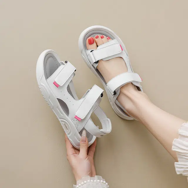 华耐 外穿舒适魔术贴百搭 沙滩凉鞋 女