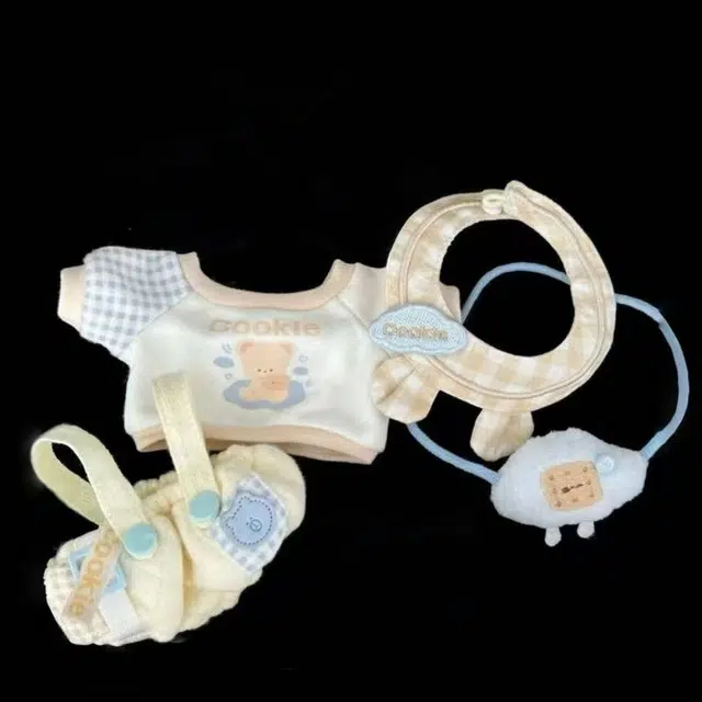 启启 欢迎小狗小熊饼干 可爱棉花娃娃套装 娃衣着替