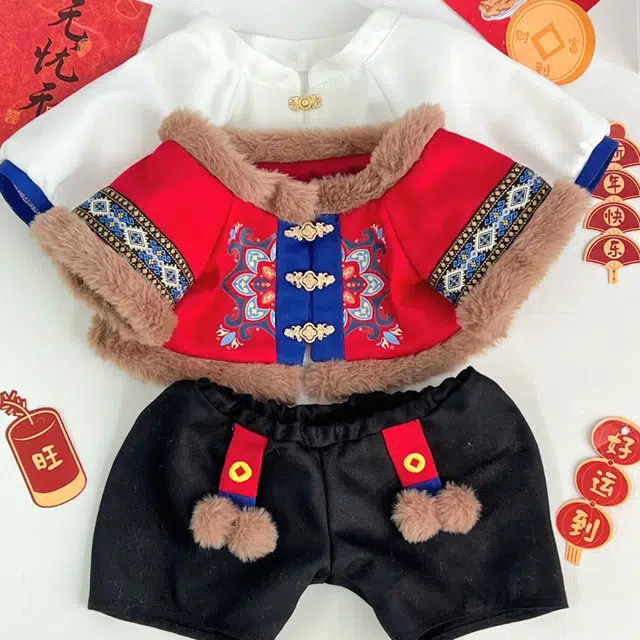 启启 新中式娃娃公仔 替换潮衣 娃衣着替