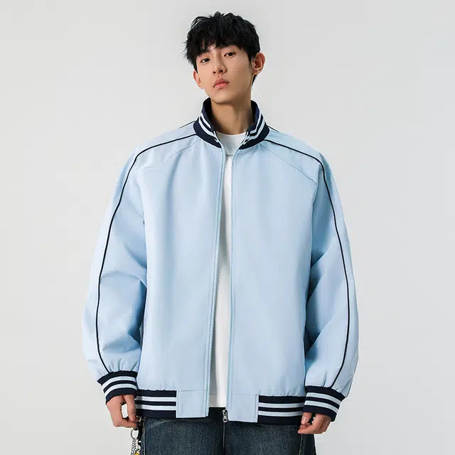 华夏儿女 美式复古潮流百搭运动风棒球服外套夹克 男女同款