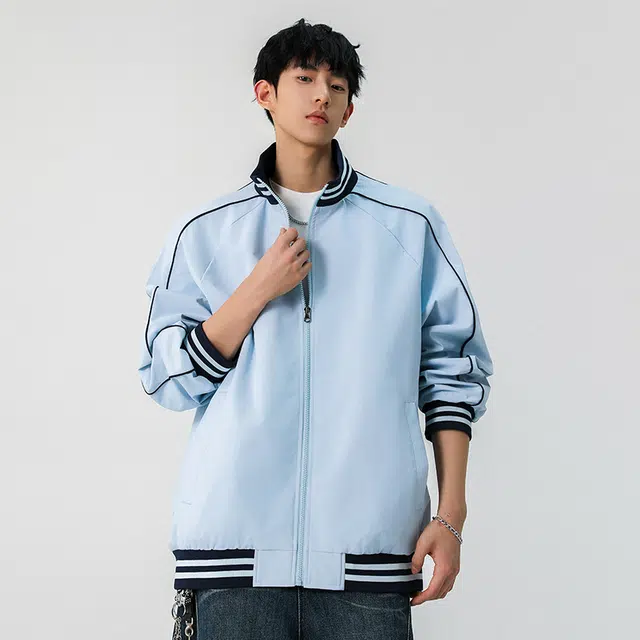 华夏儿女 美式复古潮流百搭运动风棒球服外套夹克 男女同款