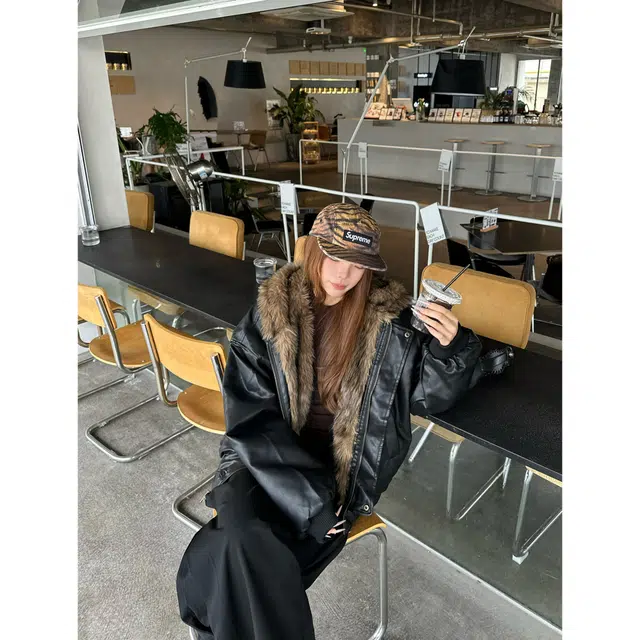 AULDEY Vintage Reversible PU Leather Jacket