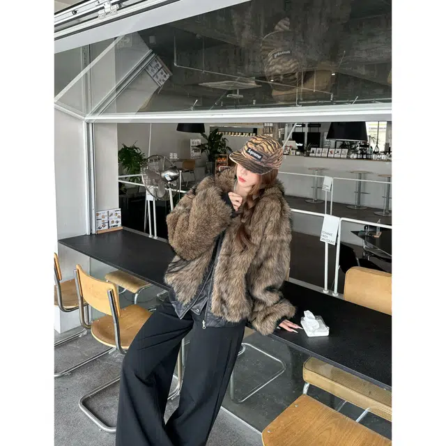 AULDEY Vintage Reversible PU Leather Jacket