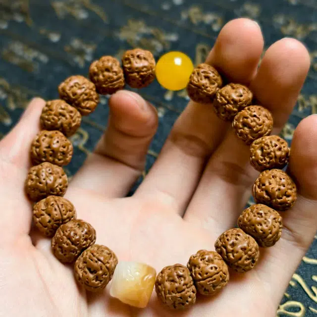 【助你上岸】 喜宝春花 新中式国潮国风精选文玩盘玩貔貅转运珠 经典个性时尚百搭 考公考研成功 #好运 金刚菩提 手串 男女同款情侣款