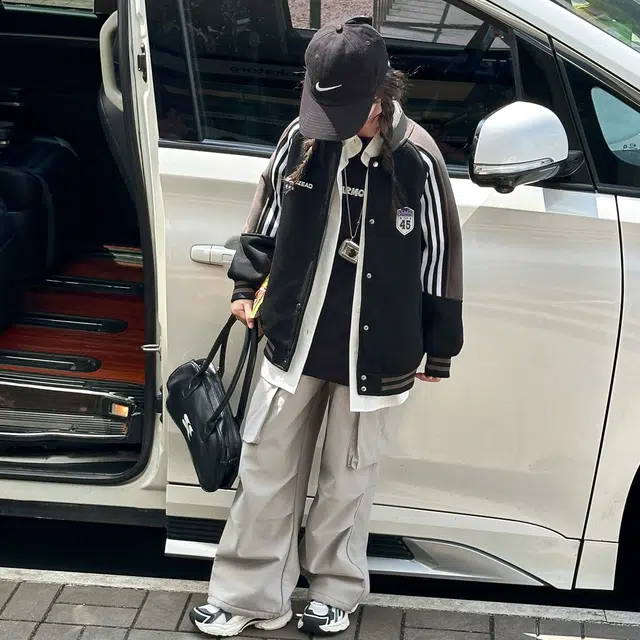 帕兰朵棒球服 女童时髦潮流保暖夹棉秋冬加厚字母印花拉条外套大童女孩洋气时尚学院风棉衣 青少年