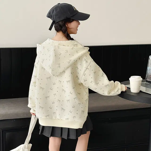 帕兰朵棒球服 潮流时尚百搭休闲运动女童碎花刺绣外套 青少年