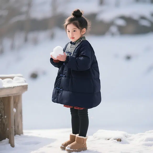 帕兰朵棉衣 女童时尚潮流休闲韩系小香风棉服外套女孩韩版面包冬季棉袄洋气加厚宽松儿童 青少年