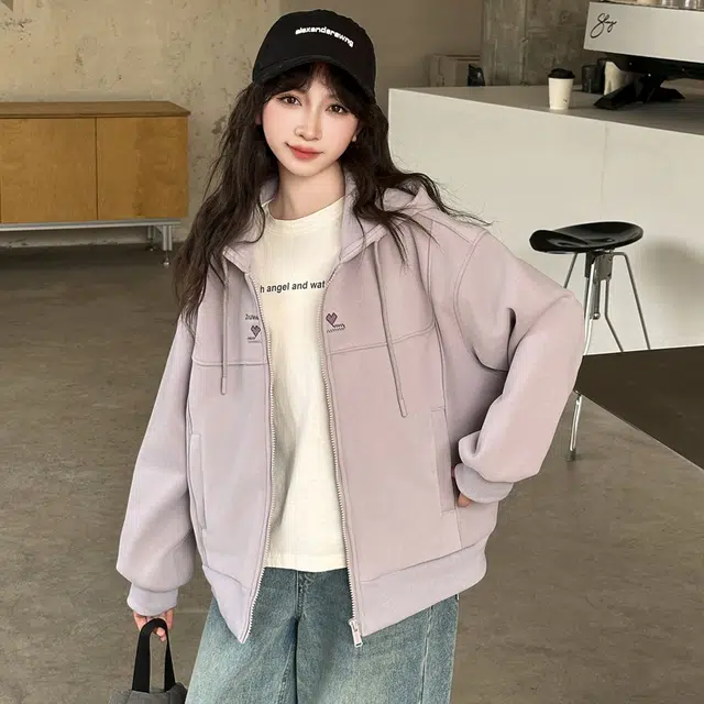 帕兰朵卫衣 女童时尚潮流百搭舒适秋装外套大童春秋款上衣儿童春季连帽衫女孩洋气时髦爱心 青少年