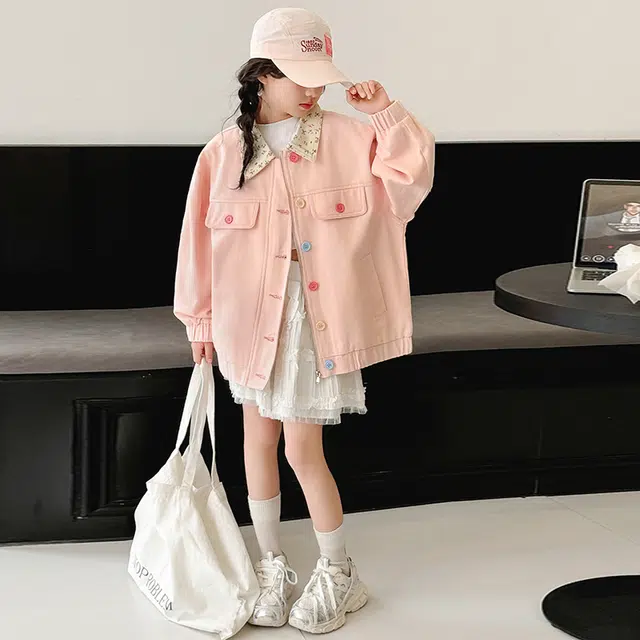 帕兰朵上装 潮流时尚百搭休闲运动彩扣碎花外套 青少年