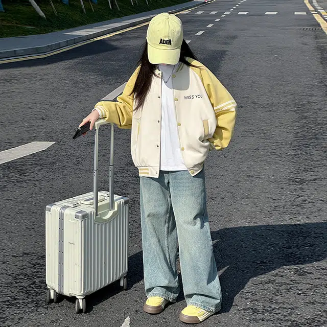 帕兰朵棒球服 女童韩版时髦休闲春日甜美上衣百搭洋气外套 青少年