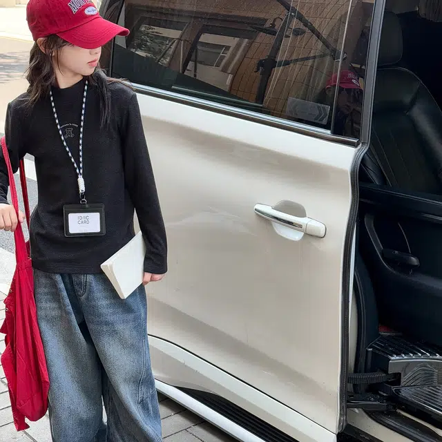 帕兰朵卫衣 女童舒适简约时尚潮流纯色高领磨毛打底衫秋冬装中大童半儿童加厚上衣 儿童款