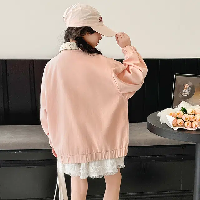 帕兰朵上装 潮流时尚百搭休闲运动彩扣碎花外套 青少年