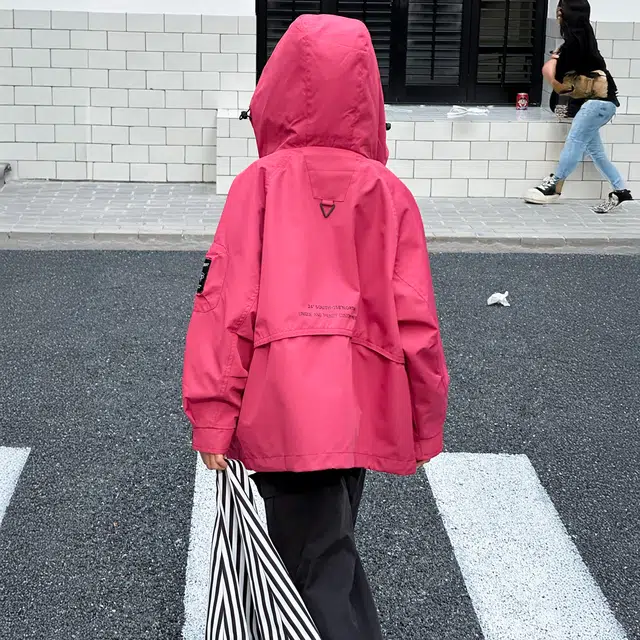 帕兰朵 派克服 女童秋冬款夹棉加厚冲锋衣外套女大童时尚潮流舒适洋气百搭工装连帽上衣潮酷秋装 青少年