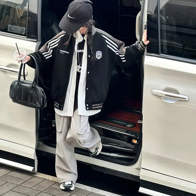 帕兰朵棒球服 女童时髦潮流保暖夹棉秋冬加厚字母印花拉条外套大童女孩洋气时尚学院风棉衣 青少年