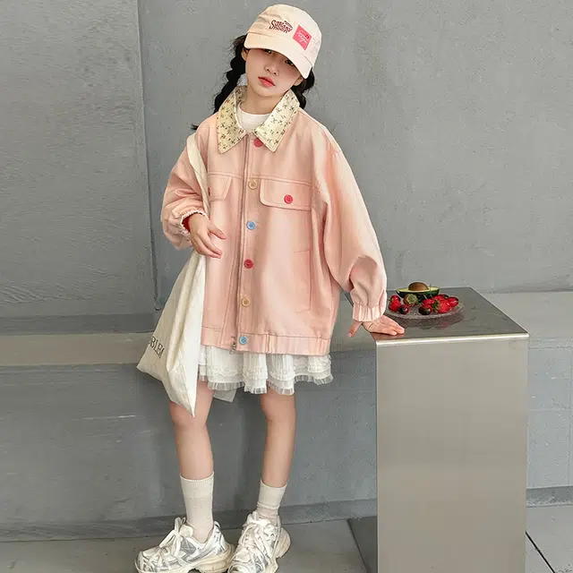 帕兰朵上装 潮流时尚百搭休闲运动彩扣碎花外套 青少年