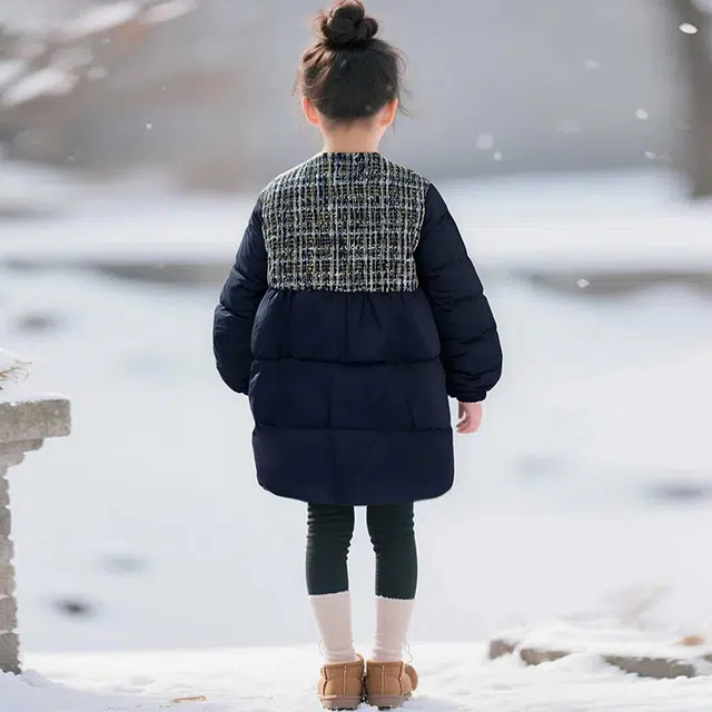 帕兰朵棉衣 女童时尚潮流休闲韩系小香风棉服外套女孩韩版面包冬季棉袄洋气加厚宽松儿童 青少年
