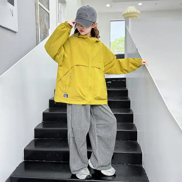 帕兰朵户外服 潮流时尚百搭休闲运动宽松格子两面穿冲锋衣 青少年