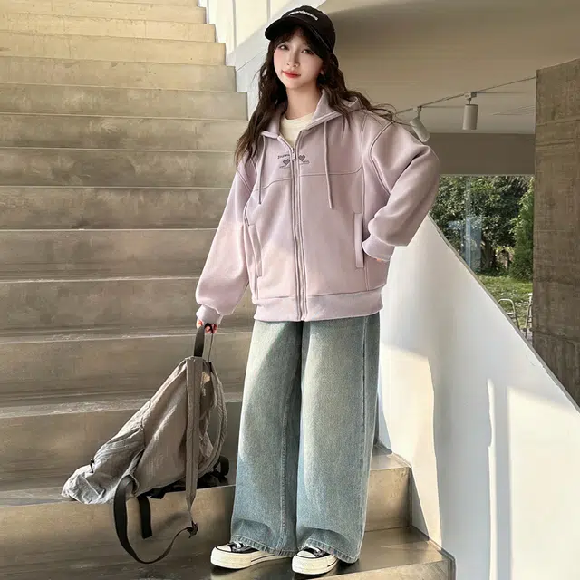 帕兰朵棒球服 潮流时尚百搭休闲运动小爱心刺绣上衣外套 青少年