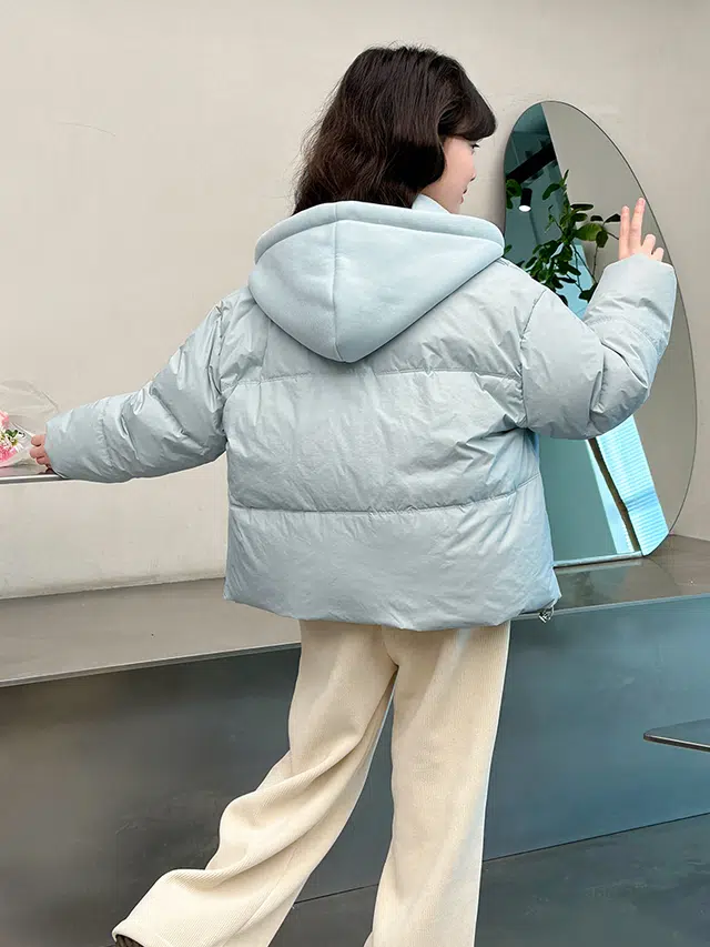 帕兰朵 棉衣 冬 女童韩版洋气假两件设计感棉服舒适轻盈简约百搭 青少年