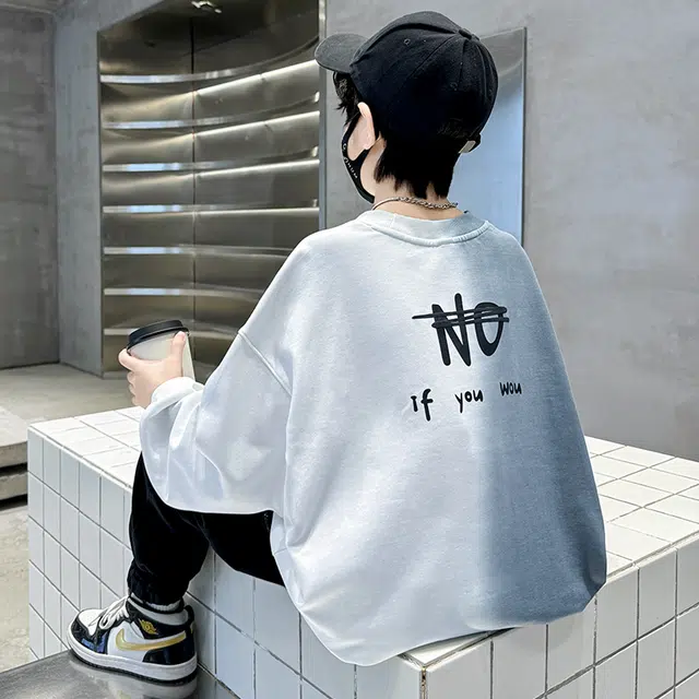 帕兰朵 卫衣 儿童装男童春秋款帅气炸街休闲运动宽松舒适上衣 青少年