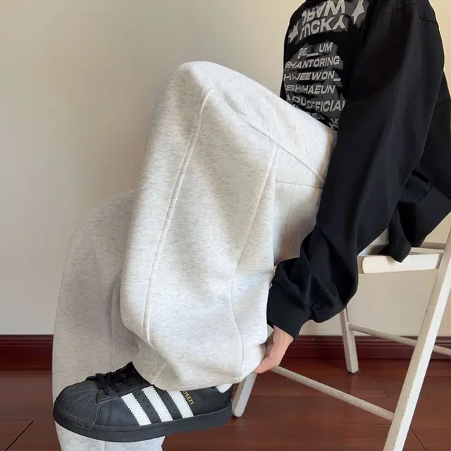 引创 运动弯刀裤男秋季直筒中高腰显瘦显高百搭早秋穿搭大码阔腿卫裤休闲裤 男女同款