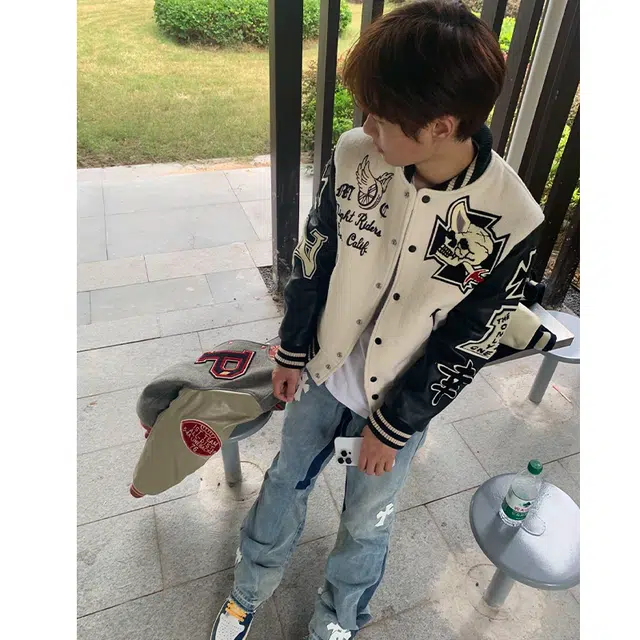 寻星记  美式复古高街风骷髅头元素潮流百搭舒适服饰棒球服 男女同款