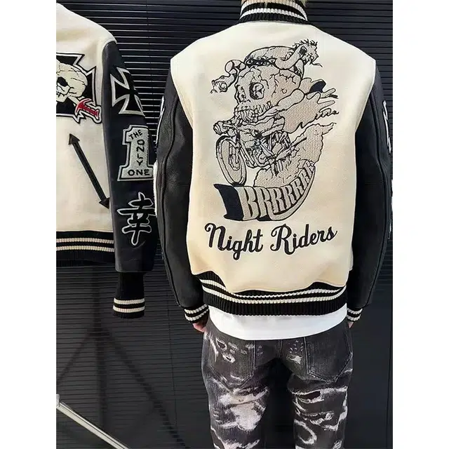 寻星记  美式复古高街风骷髅头元素潮流百搭舒适服饰棒球服 男女同款