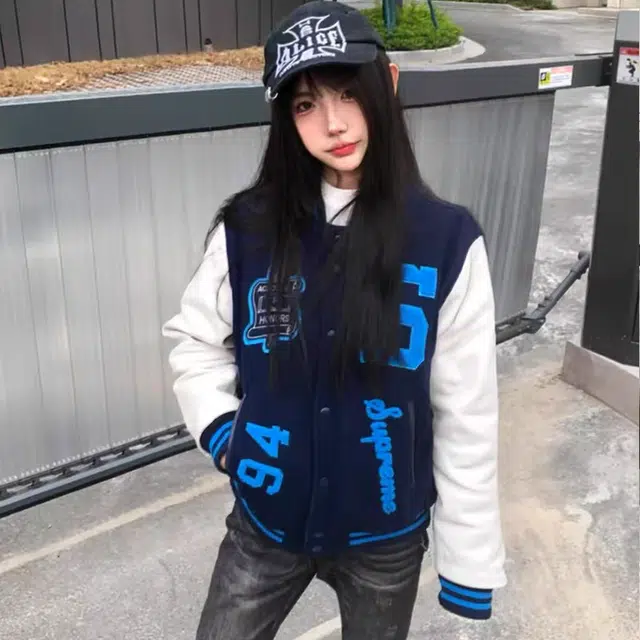 悍戈 美式高街复古潮流棒球服 多元素设计舒适保暖百搭夹克 男女同款