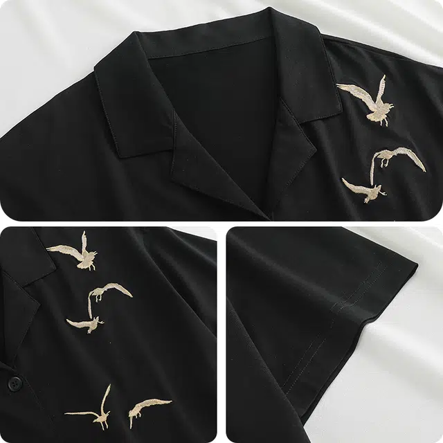 静英鸾 情侣舒适简约休闲风短袖短裤翻领设计可外穿家居服睡衣礼盒 男女同款