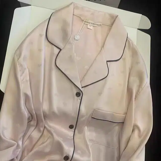 静英鸾 可外穿长袖清新优雅高级感家居服睡衣套装 女款