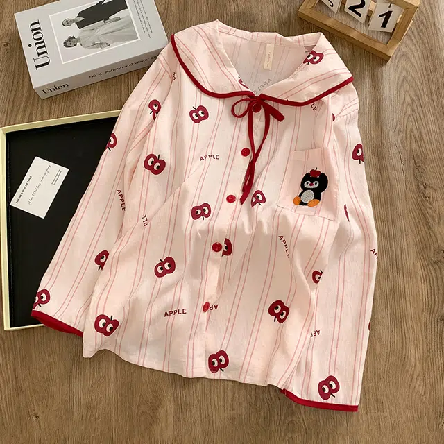 静英鸾 简约休闲轻便透气可外穿家居服睡衣套装 女款