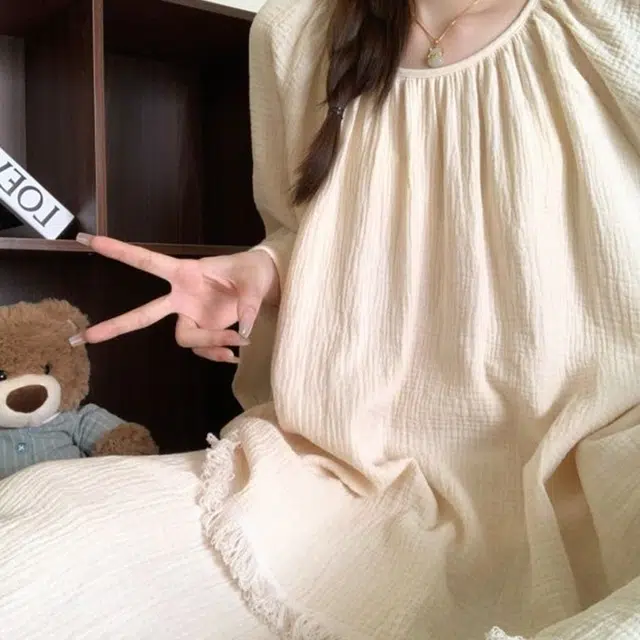 静英鸾 时尚简约风休闲舒适纯色圆领家居服秋季睡衣套装 女款