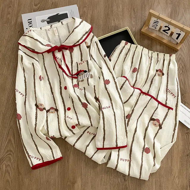 静英鸾 家居女舒适轻便透气可外穿服睡衣套装 女款