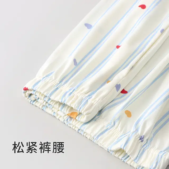 静英鸾 简约休闲时尚翻领卡通小猫亲肤舒适可外穿家居服睡衣套装 女款