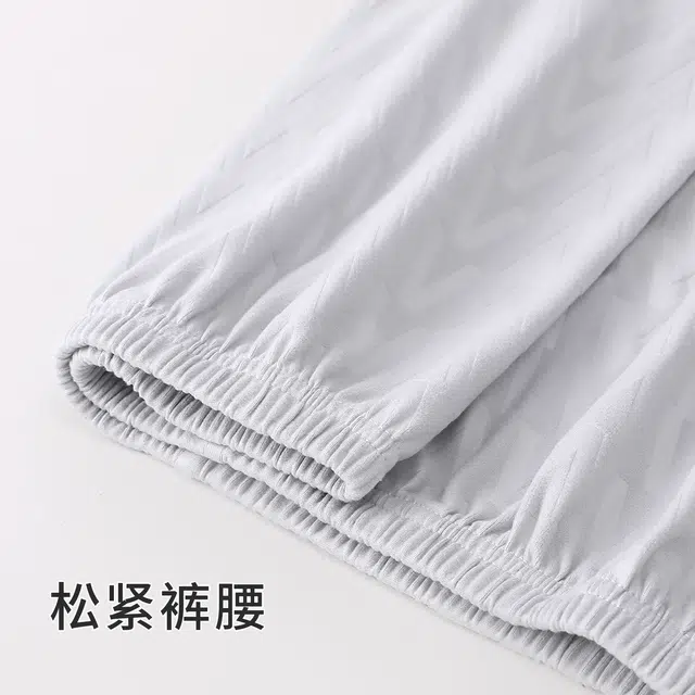 静英鸾 翻领休闲简约时尚卡通亲肤柔软舒适可外穿家居服睡衣套装 男款