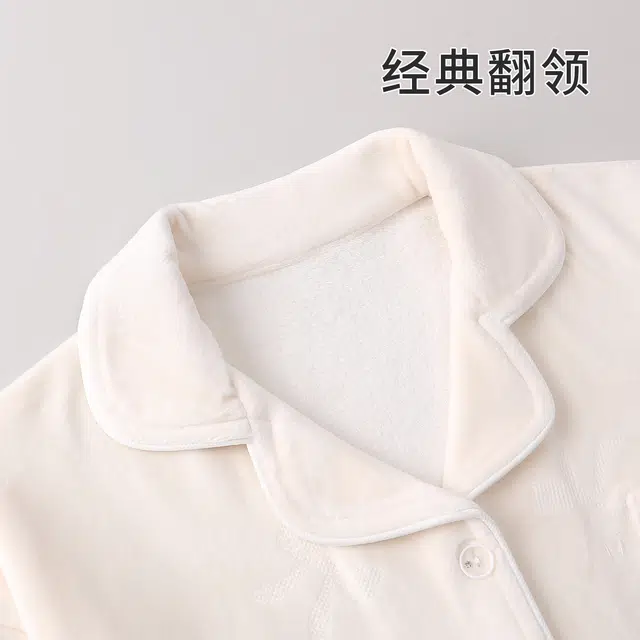 静英鸾 简约休闲时尚加绒保暖亲肤舒适可外穿家居服睡衣套装 女款