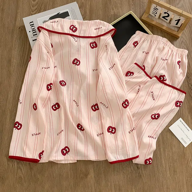 静英鸾 简约休闲轻便透气可外穿家居服睡衣套装 女款