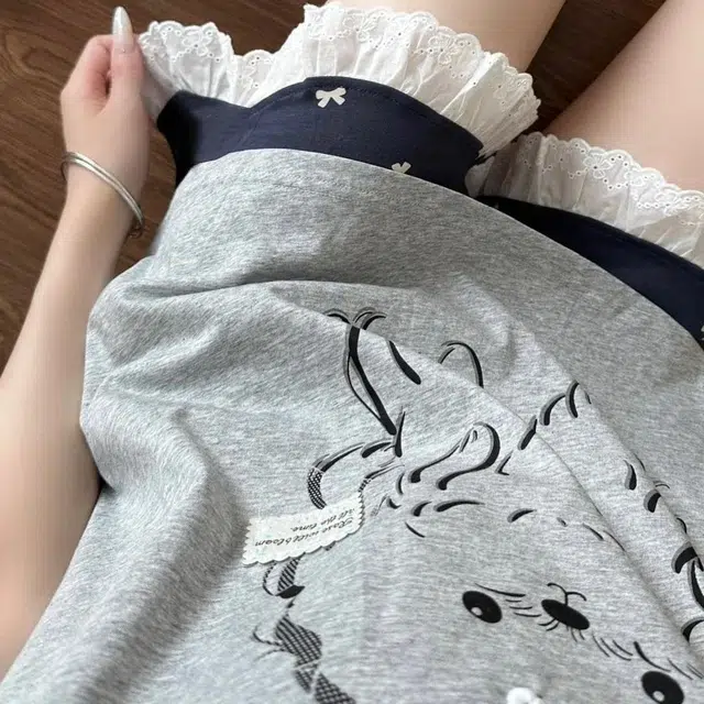静英鸾 夏季女休闲舒适无袖短裤卡通可爱小狗家居服睡衣套装 女款