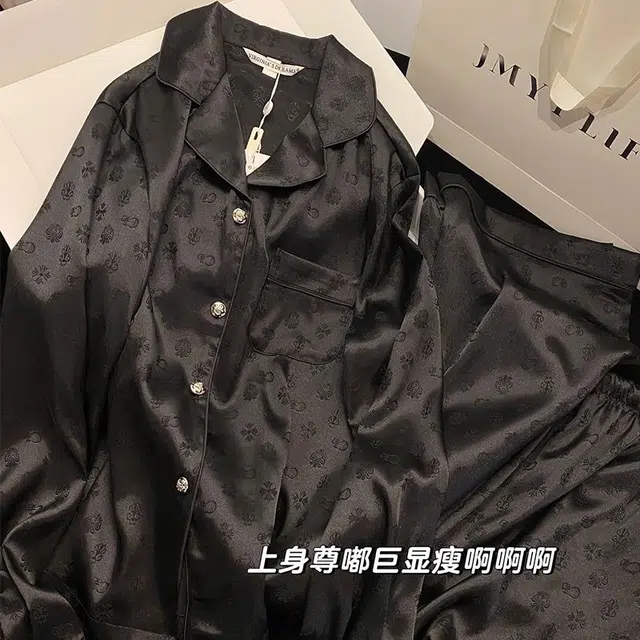 静英鸾  休闲简约风舒适亲肤长袖长裤家居服睡衣礼盒 男女同款