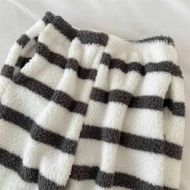 静英鸾 舒适加绒保暖休闲风条纹长裤家居服睡裤 女款