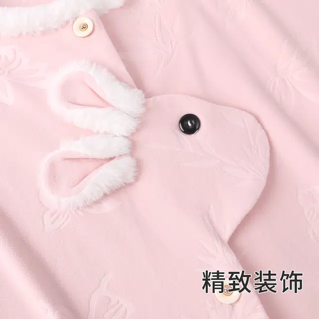 静英鸾 甜美可爱休闲时尚小兔子亲肤舒适可外穿家居服睡衣套装 女款