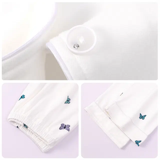 静英鸾 翻领甜美休闲简约蝴蝶亲肤舒适可外穿家居服睡衣套装 女款