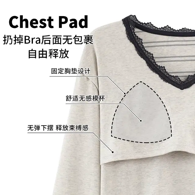 静英鸾 带胸垫甜美可爱卡通小猫休闲舒适亲肤家居服睡衣套装 女款